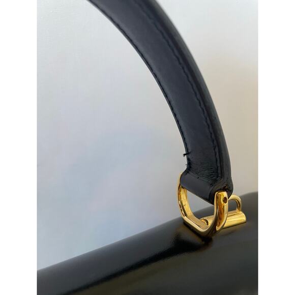 VTG Authentic Gucci Lady Lock 2Way Leather Top Leather Handbag 90s Y2K Old Money - Picture 15 of 16